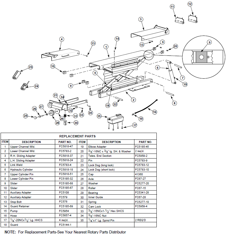 30 Rotary Lift Parts Diagram - Wiring Diagram List